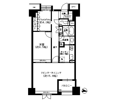 グランドメゾン南船場の間取り