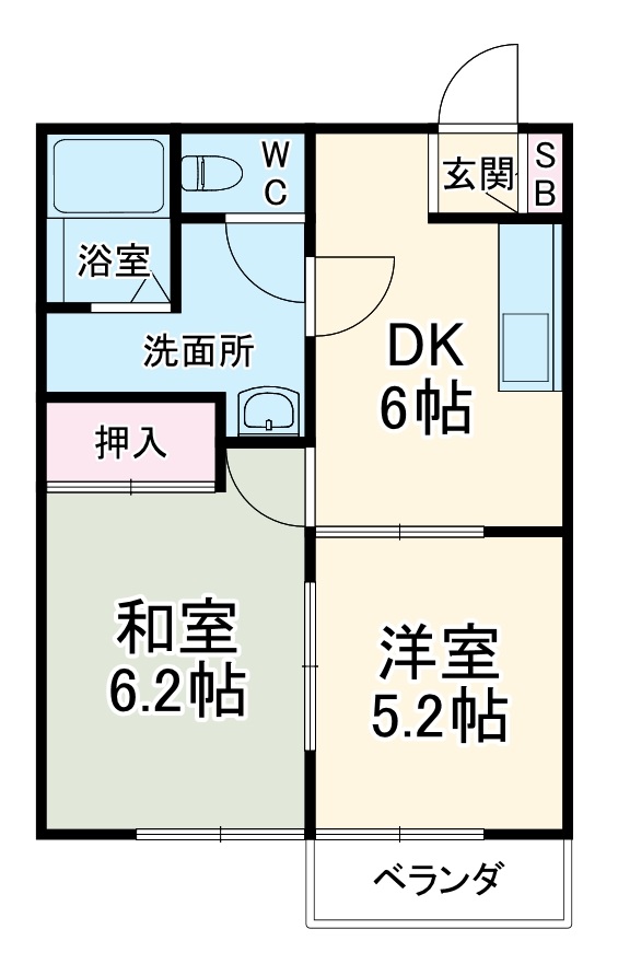 グリーンハイツ広瀬の間取り