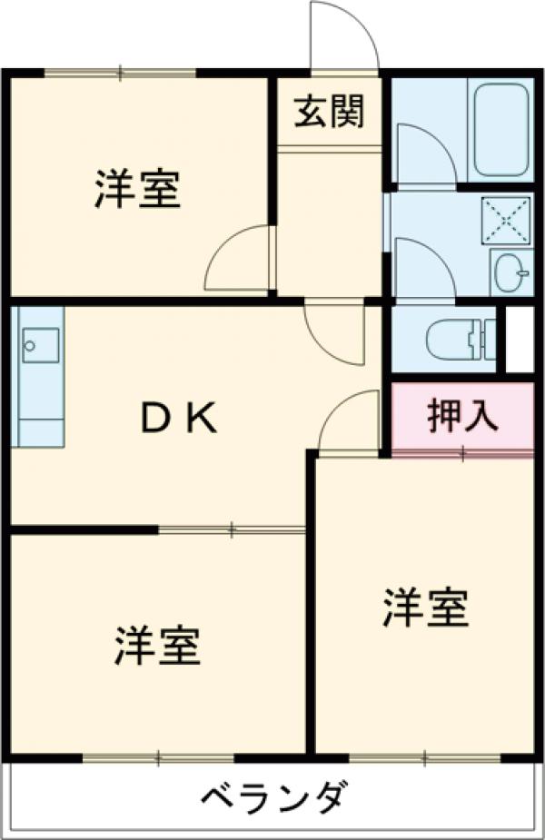 東海今泉新町ハイツⅠの間取り