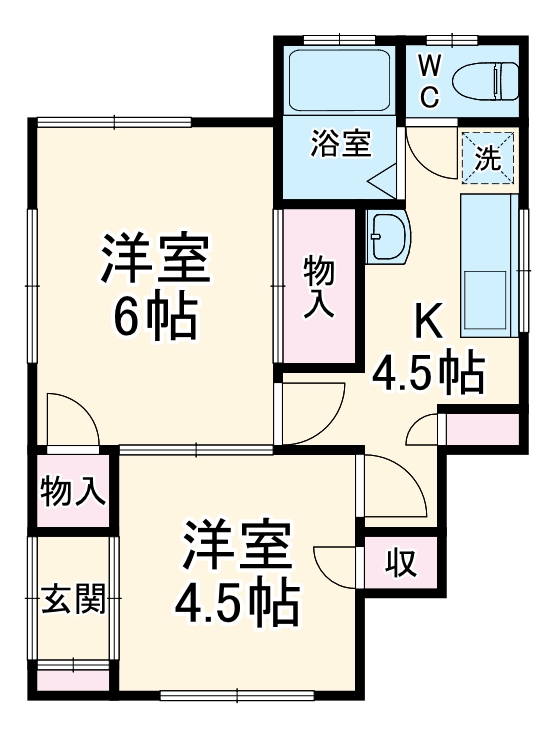 ハウスセリタA棟の間取り