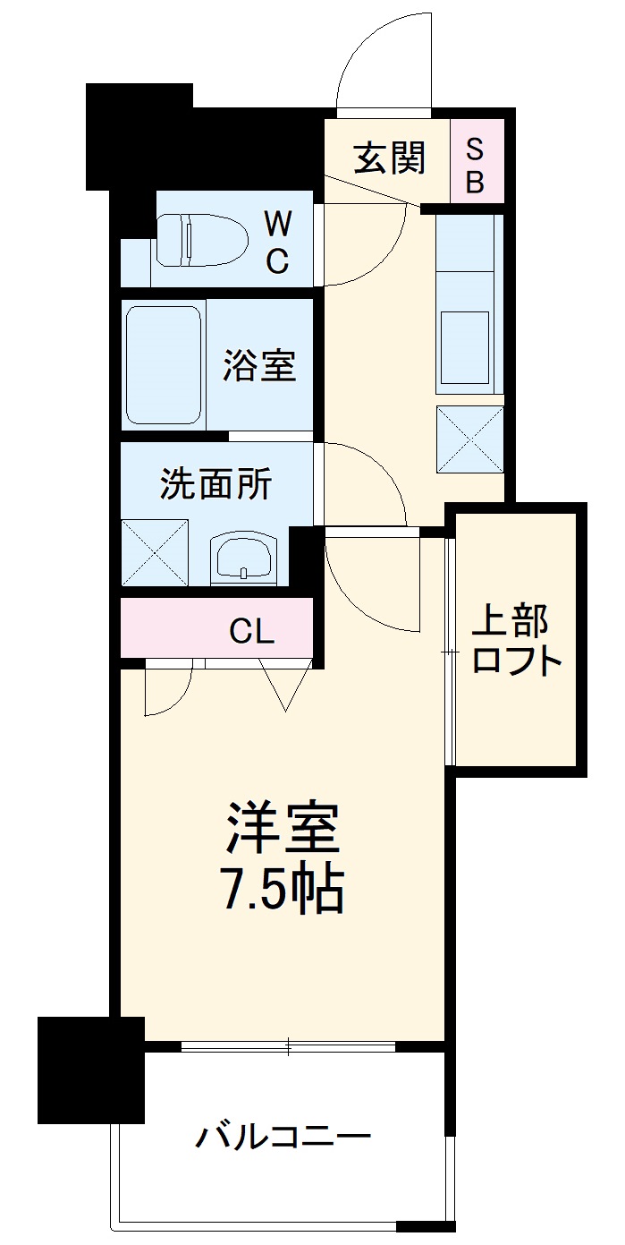 アクタス天神アネックスⅡの間取り