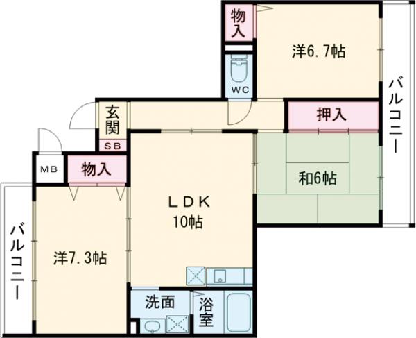 セントラルヴィレッジの間取り