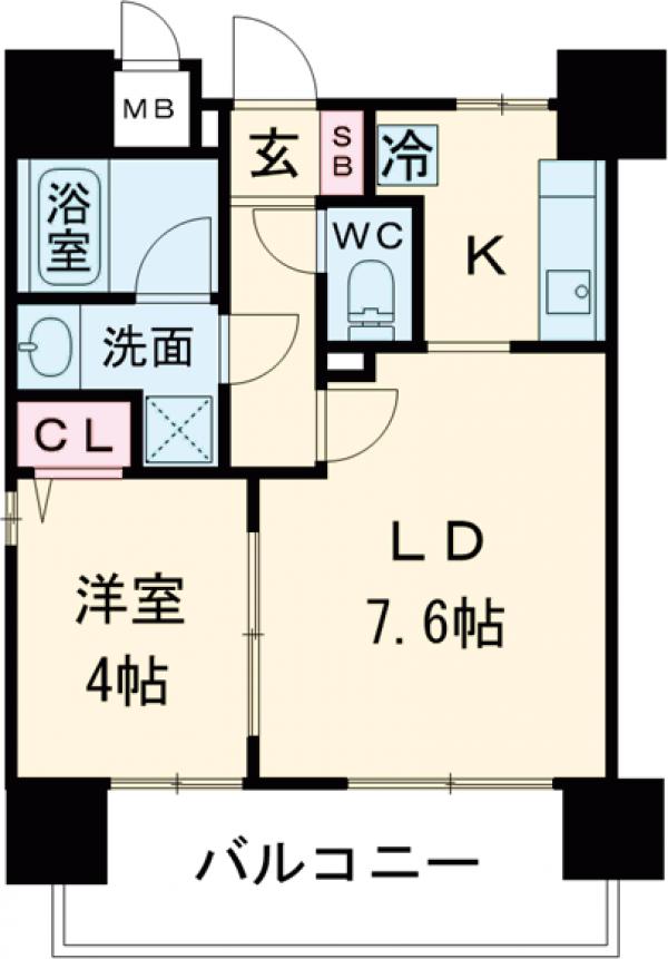 リアン・シエルブルー東公園の間取り