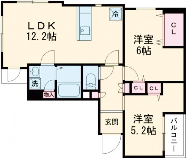クリスタルコート目黒洗足の間取り