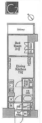 クレストコート渋谷笹塚の間取り