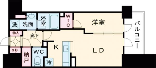 パークスフィア牛込神楽坂の間取り