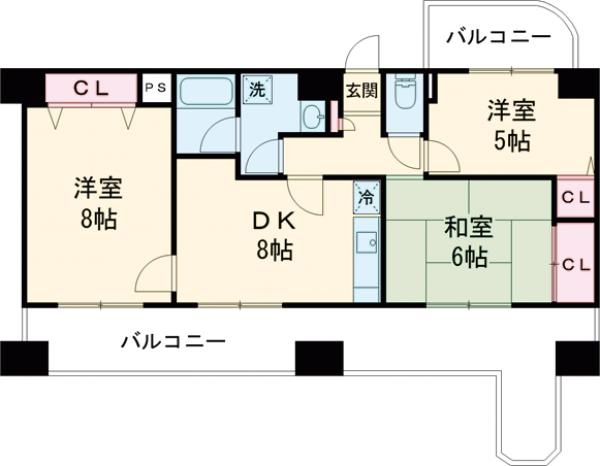 ダイアパレス高崎中央の間取り