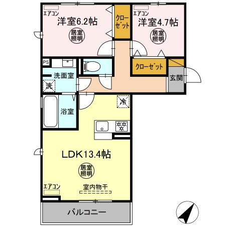 グランソレイユの間取り
