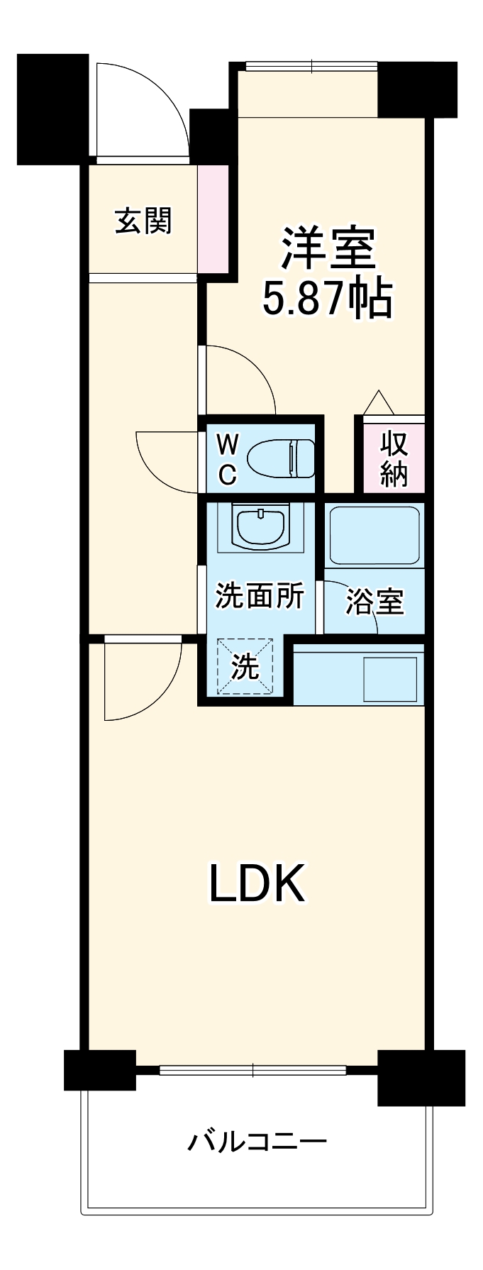 ライオンズマンション西船橋駅前の間取り
