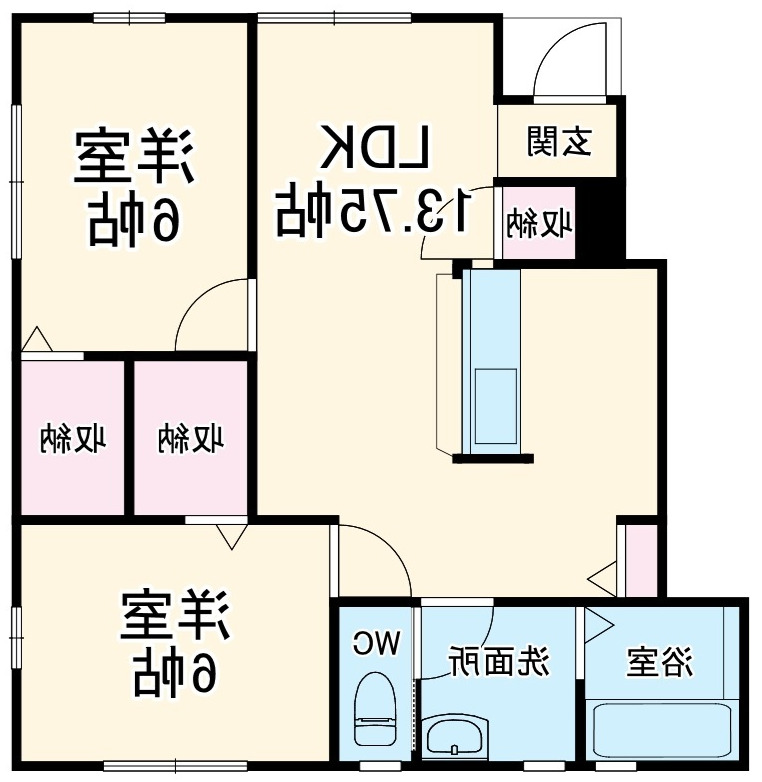 リーブルファイン作新台5号棟の間取り