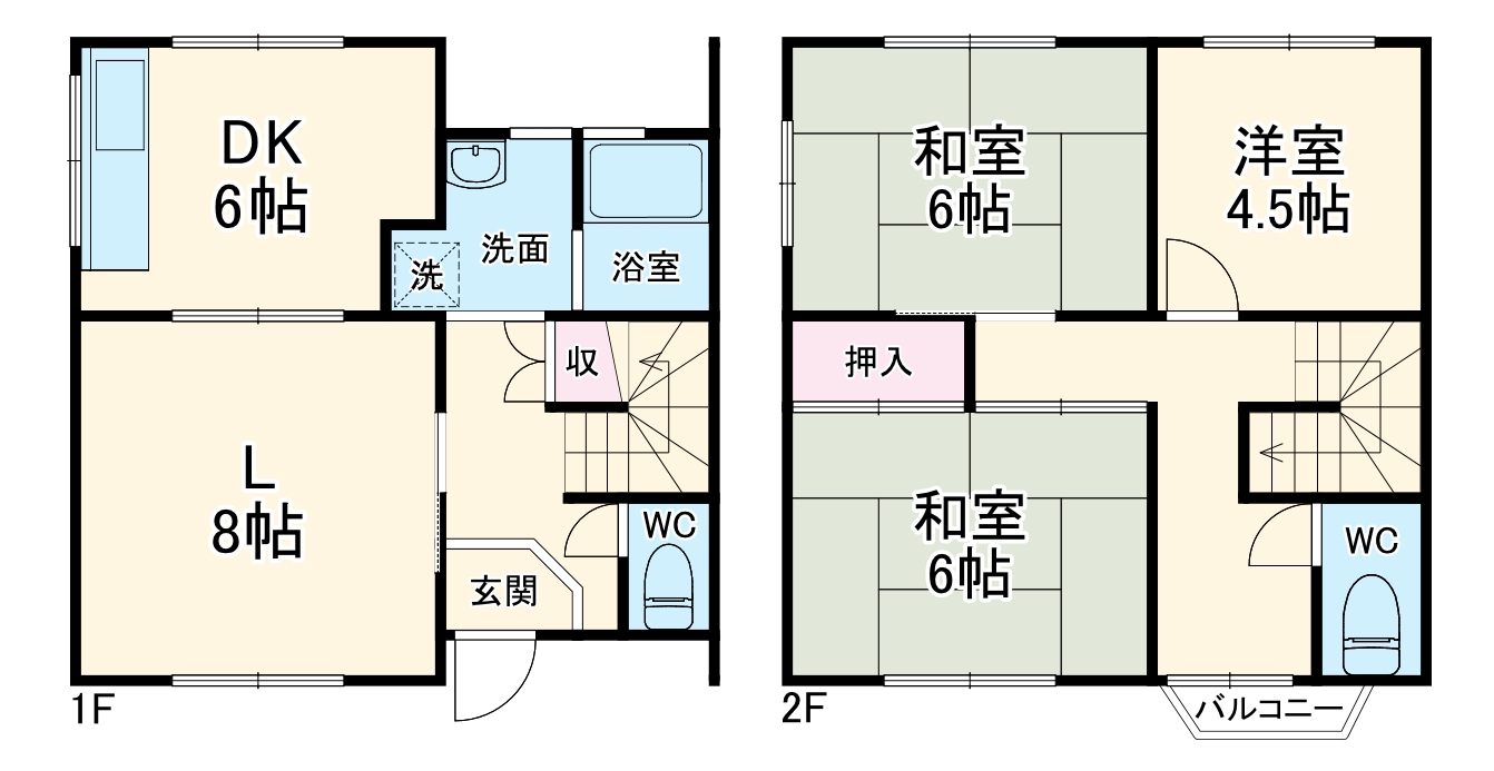 磯辺テラスハウスの間取り