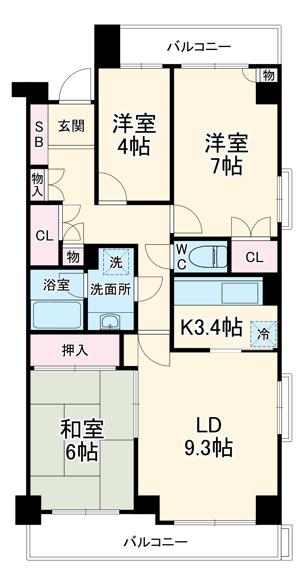 グリーンフォレスト宮前平の間取り