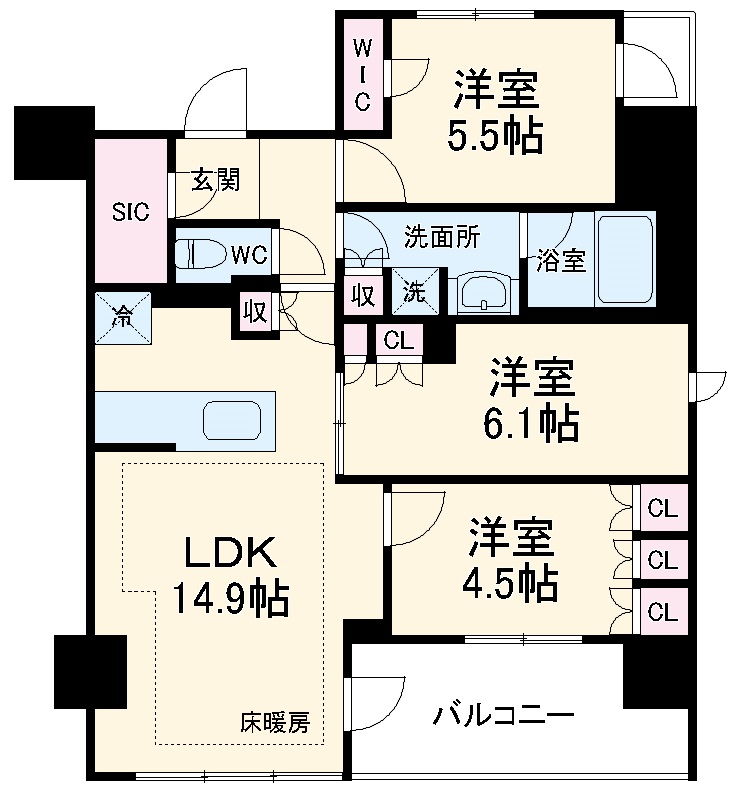プレシス相模原リベールの間取り