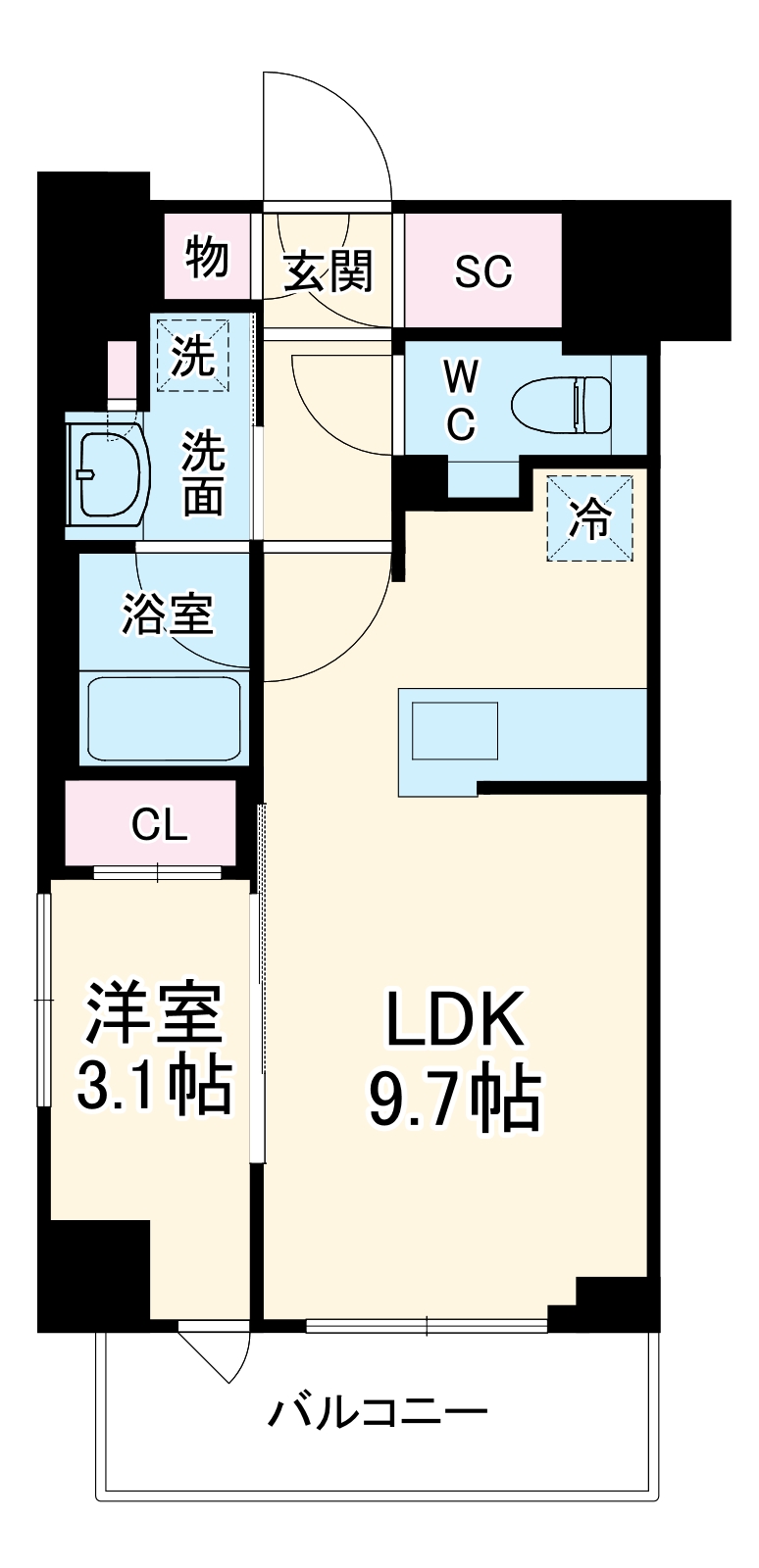 ウエリス南行徳駅前の間取り