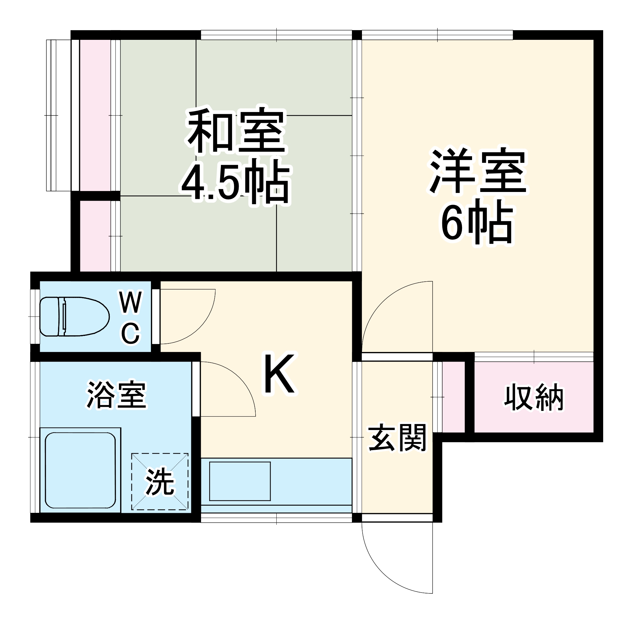 髙安貸家の間取り