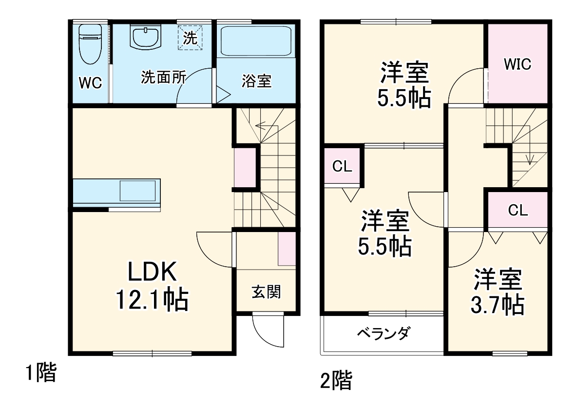 リーブルファイン長良福江の間取り
