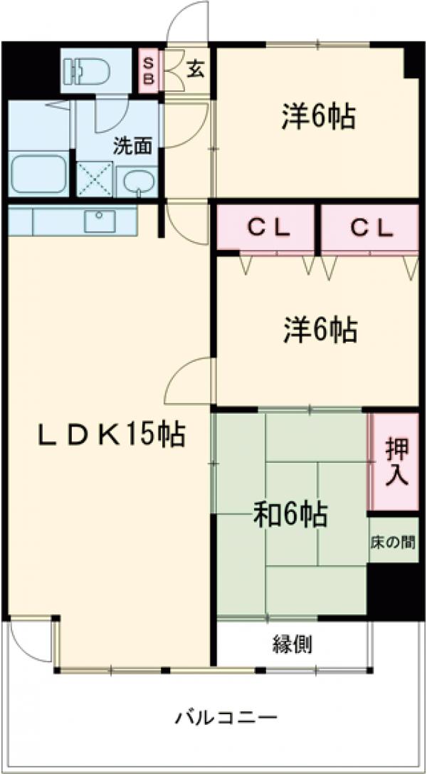太陽マンションの間取り