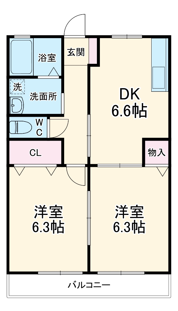 シティハイム ハーモニーの間取り