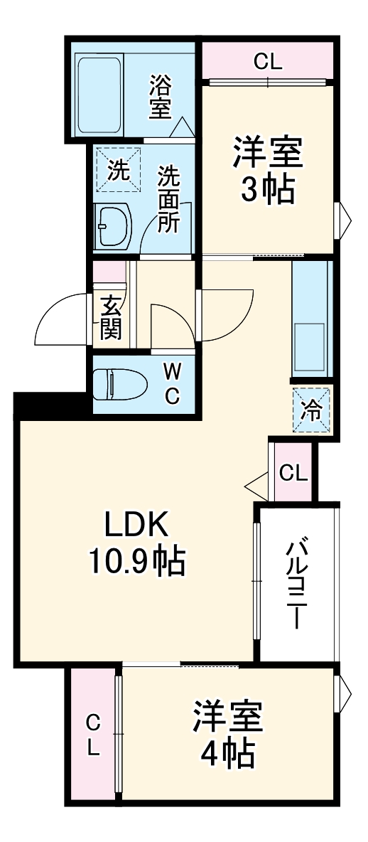 REGALESTサンメゾン栄生の間取り