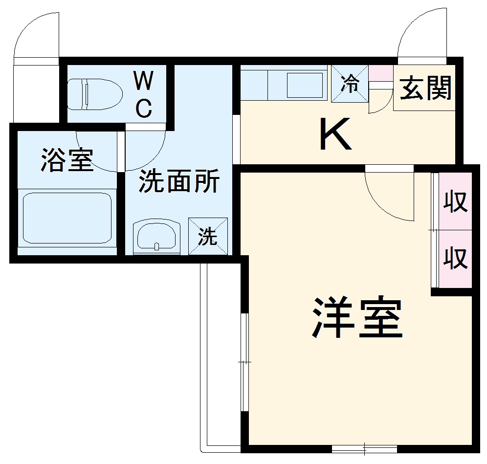 明石町の完工年月(2007年8月)築の賃貸マンションの間取り