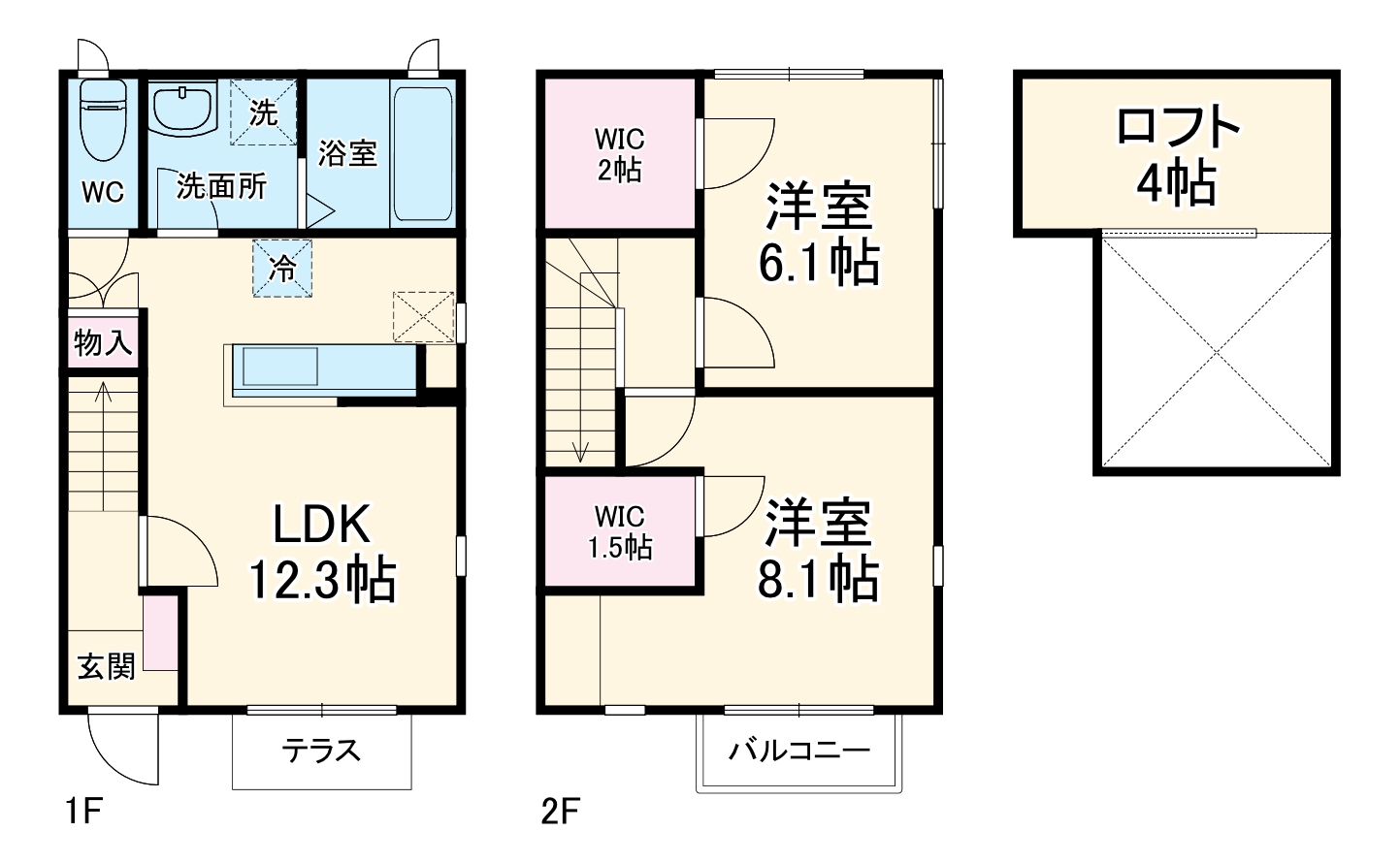 ヴェルブルー東中山D棟の間取り