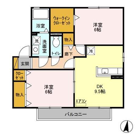 シャトレー A棟の間取り