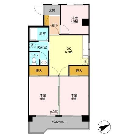 ゲートパレス南大野の間取り