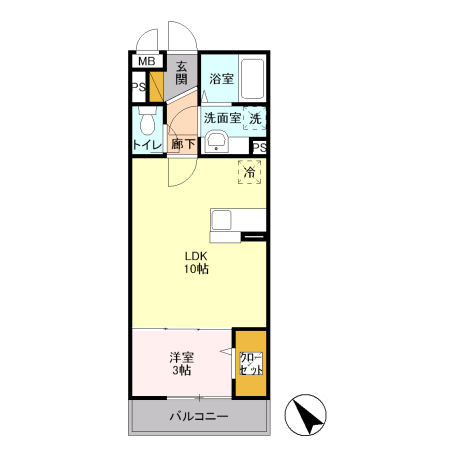 ヘリオス吉川美南 ウラノスの間取り