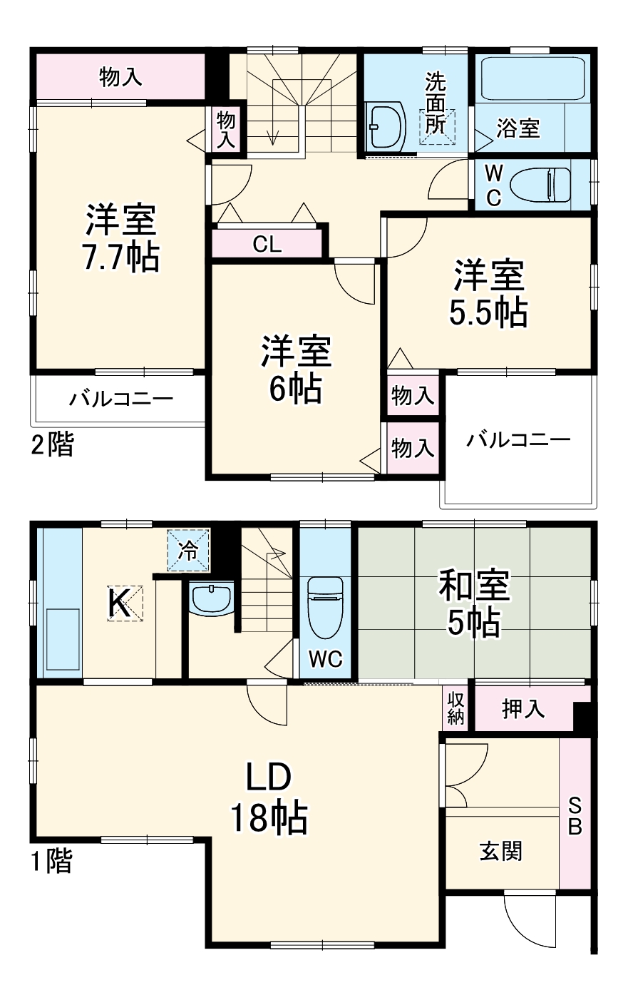 原町2丁目貸家の間取り