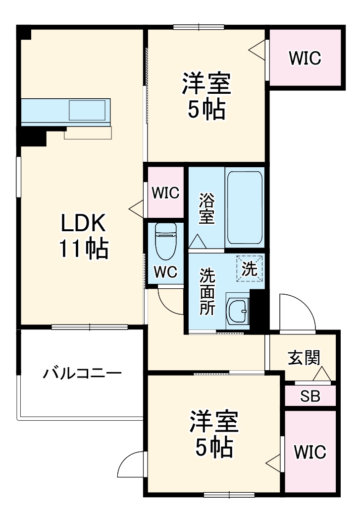 マグノリア古市(Magnolia Furuichi)の間取り