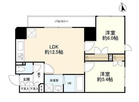リバーレ中野坂上の間取り