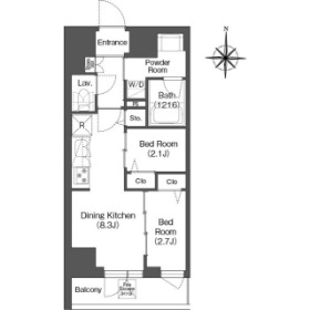 コンフォリア・リヴ西蒲田の間取り