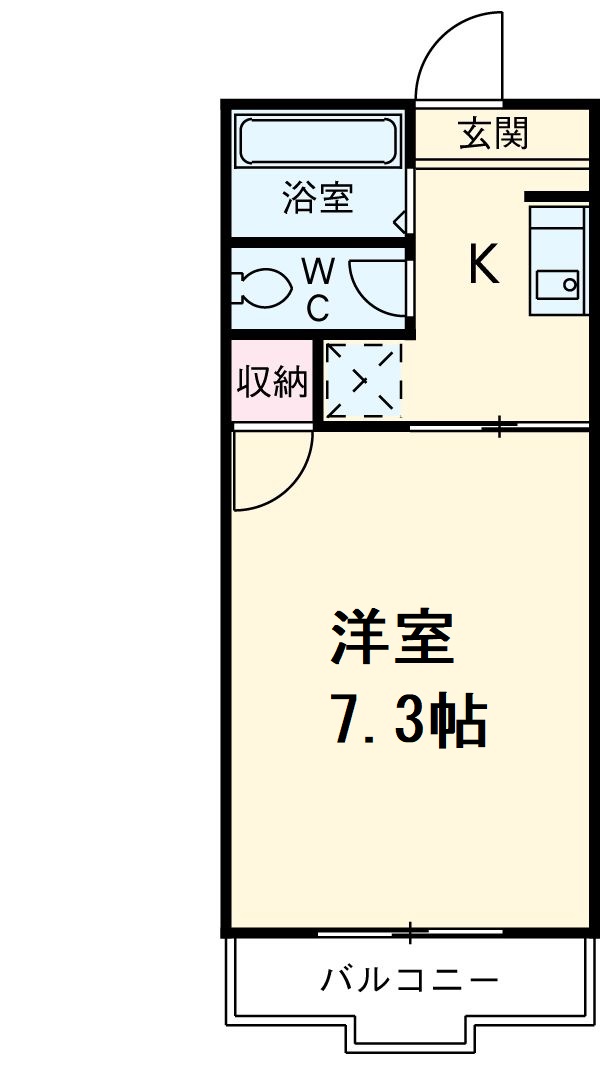 パークサイド錦Ⅱの間取り