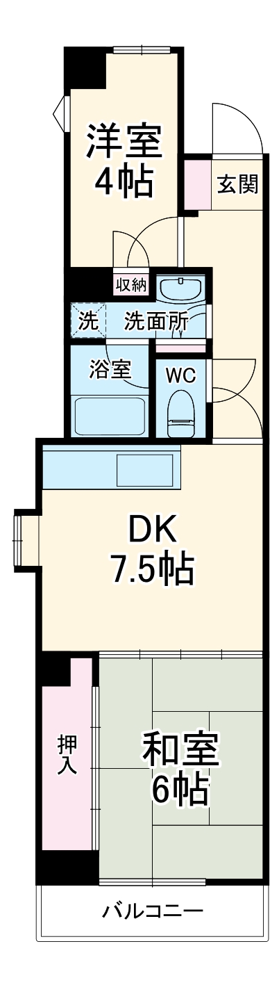 松戸竹ケ花パークハウスの間取り