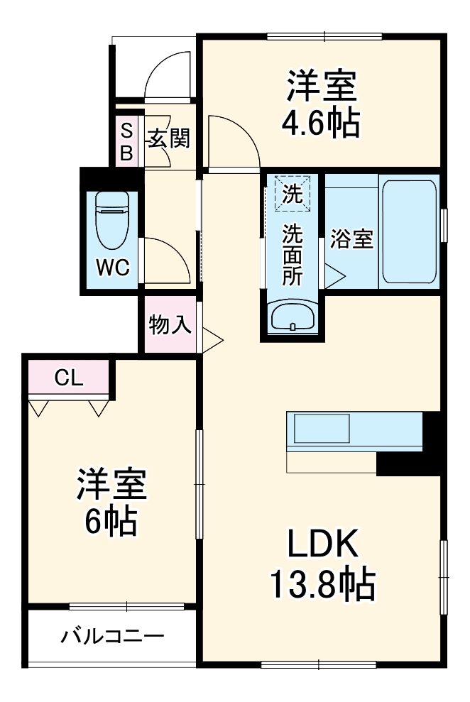 ソフィアおおたかの森Bの間取り