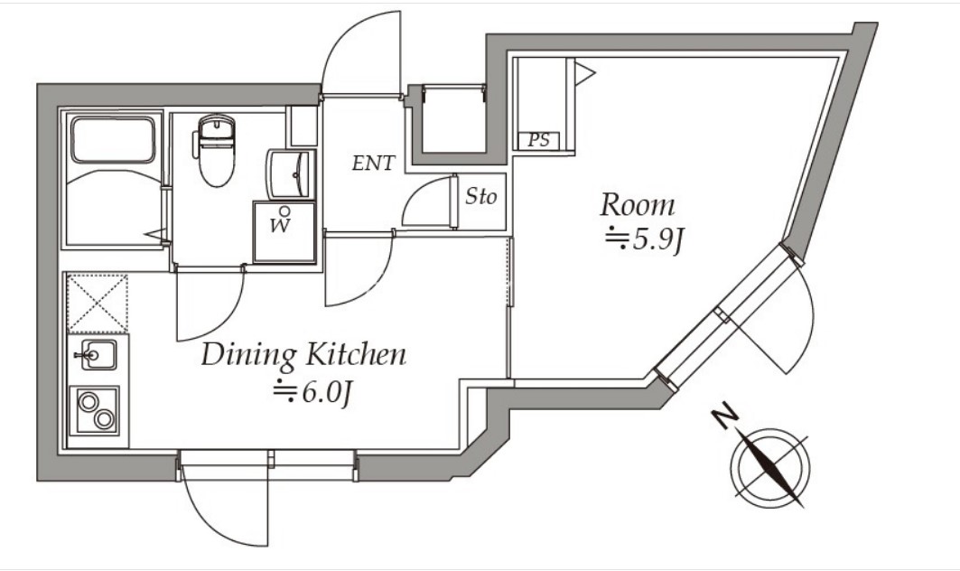 アトリオフラッツ野方の間取り