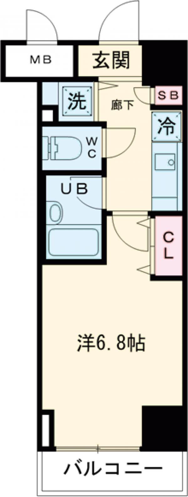 メインステージ中村橋・402号室の間取り