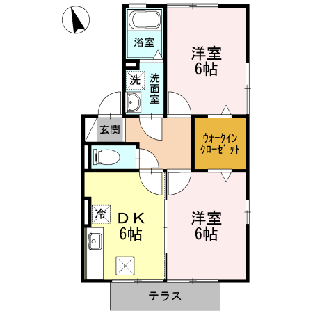 サンハイムイーストⅠ Aの間取り