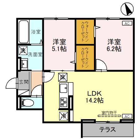 Dアヴァンス赤山町の間取り