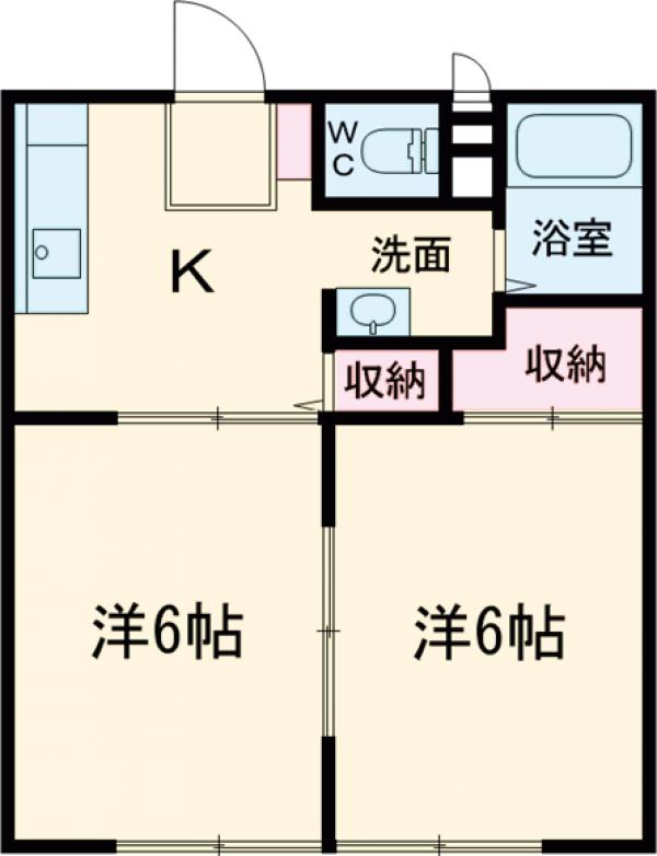 松本ハイツ A棟の間取り