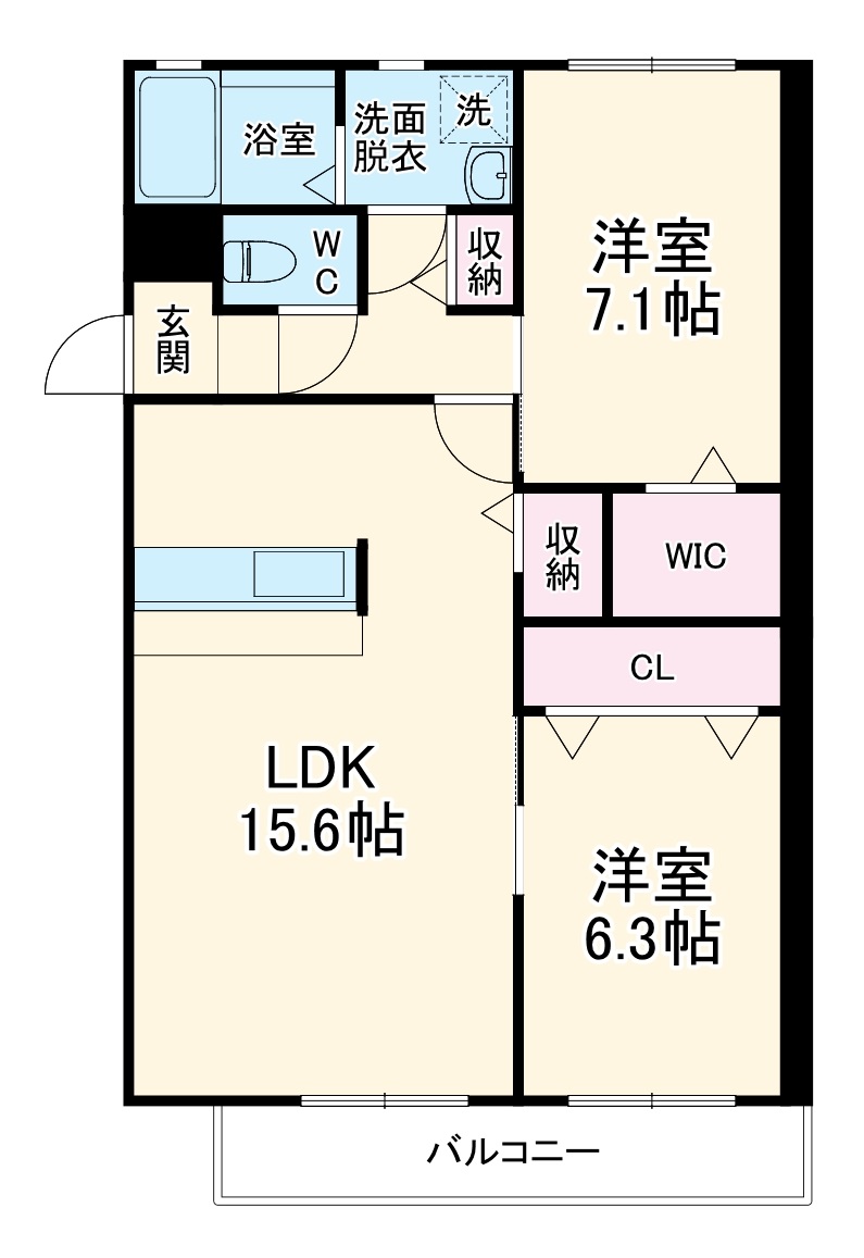 クレールBの間取り
