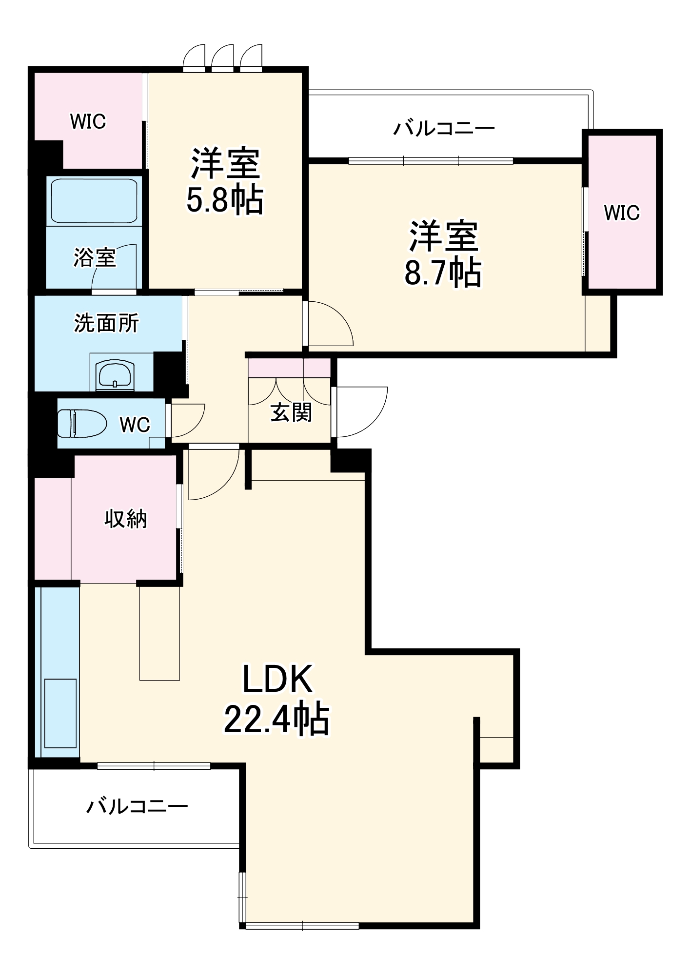 ヒュッゲ桜花の間取り