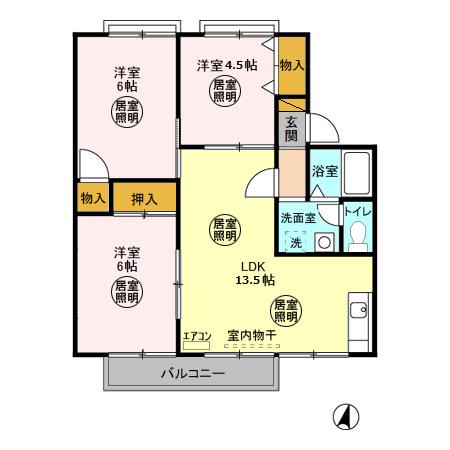 グランメールコホリ 壱番館の間取り