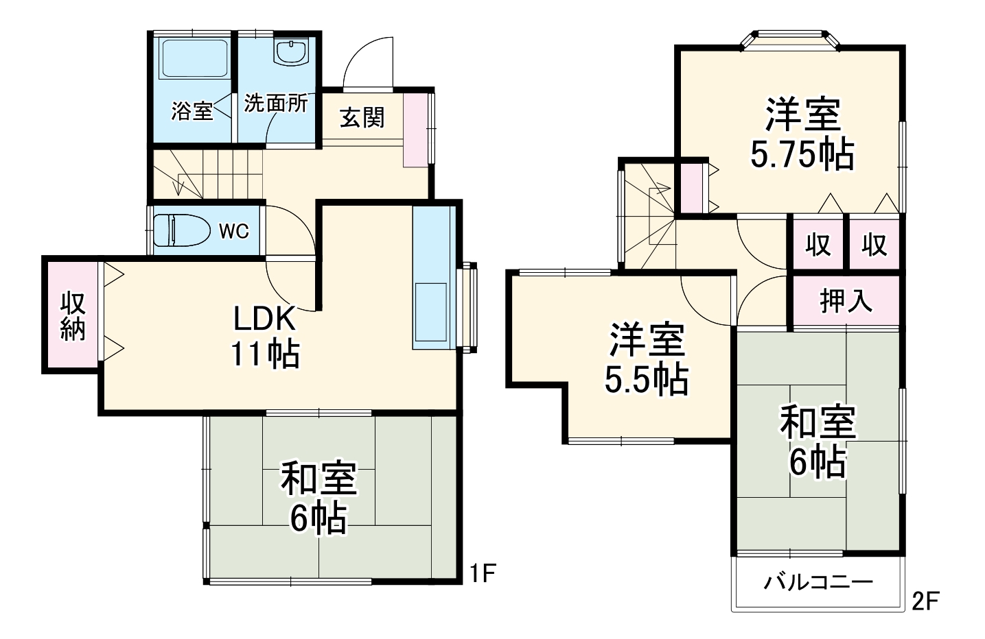 栄戸建の間取り