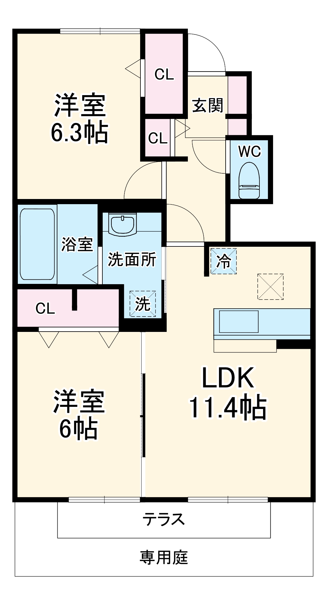 ラシャンスマチハタの間取り