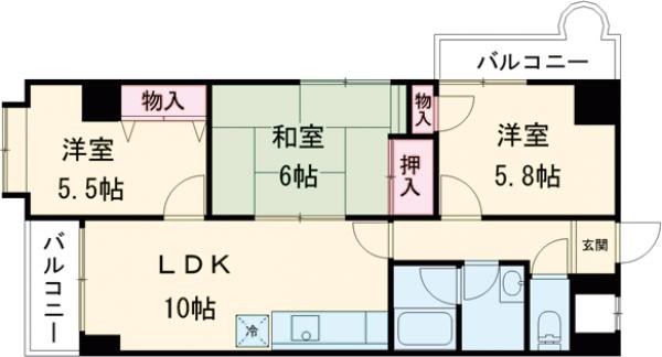 嵯峨西和の間取り