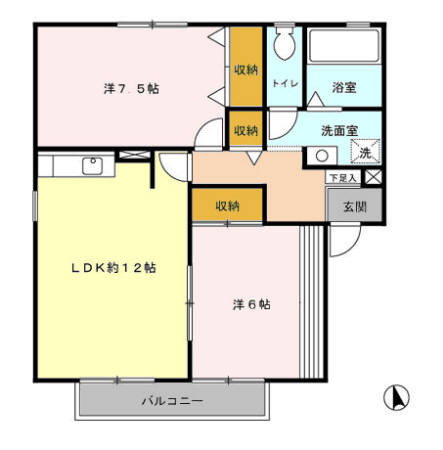 ハイカムール東台 Bの間取り