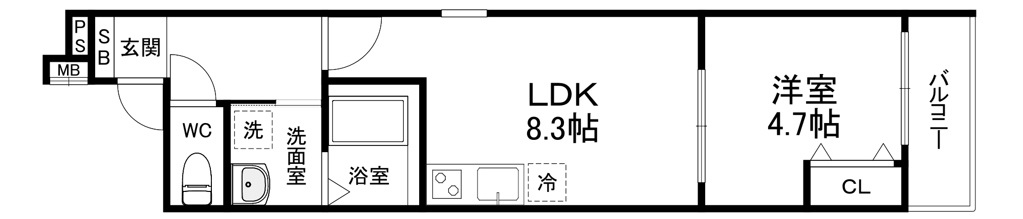 フジパレス城北公園通Ⅲ番館の間取り