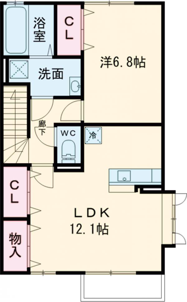 フォンテーヌ Bの間取り