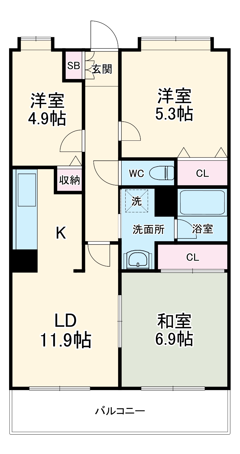 クラーロエスパシオの間取り